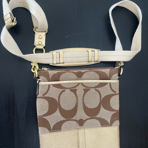 Coach Brown and Tan Crossbody Bag - Picture 2 of 5